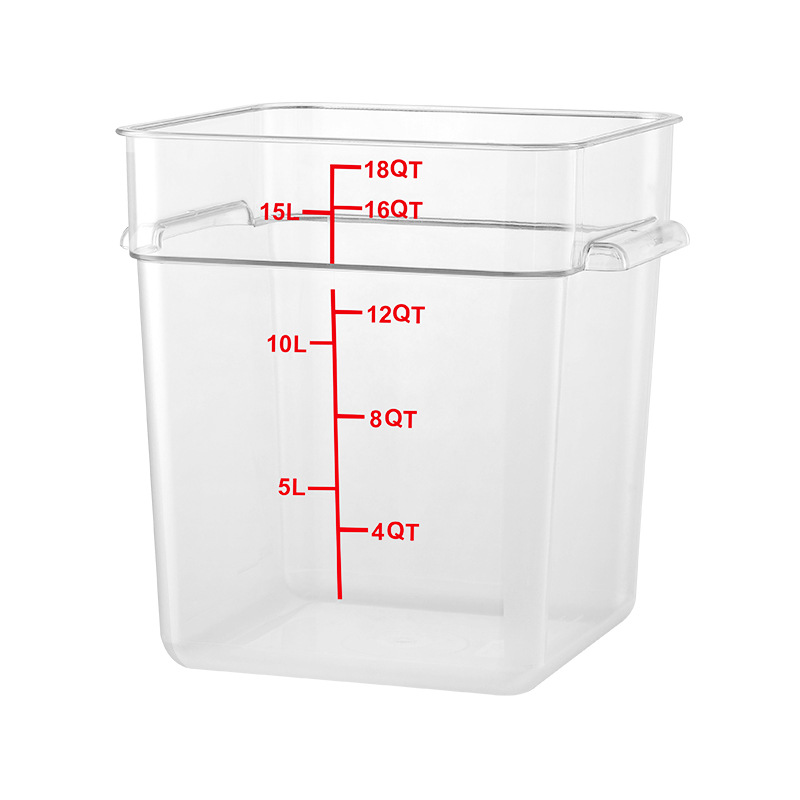 Caja de almacenamiento cuadrada de PC personalizada a granel mayorista con cubierta de almacenamiento de clasificación caja de almacenamiento de sellado transparente