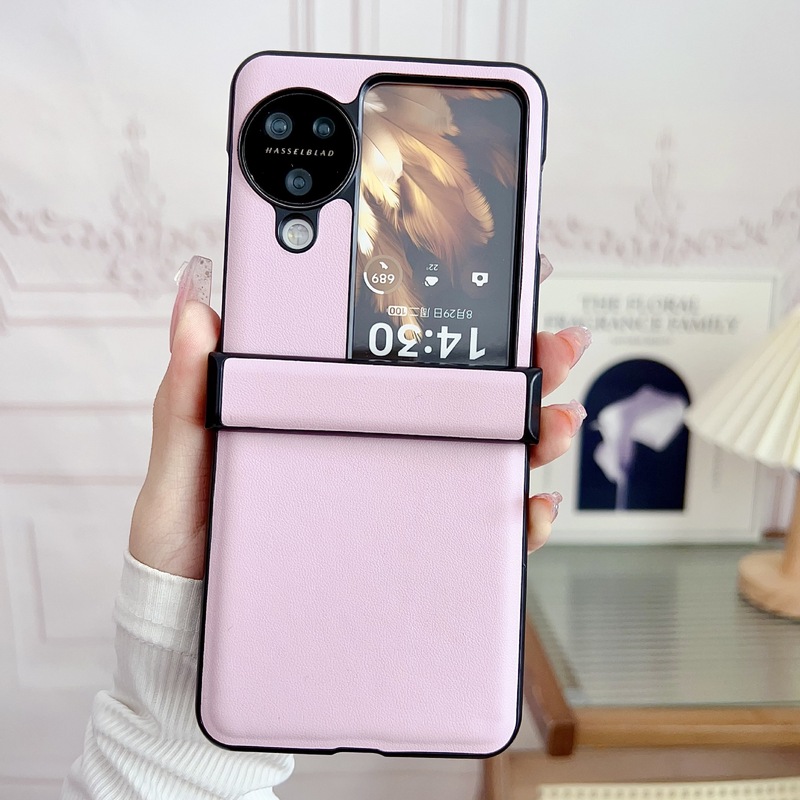 Oppo find n3 flipを適用した新型モランディ純色皮紋三段シンプルな携帯ケース|undefined