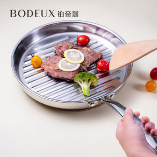 Platis 304 stainless steel frying pan, frying steak pan, non-stick pan, induction cooker, universal non-stick frying pan