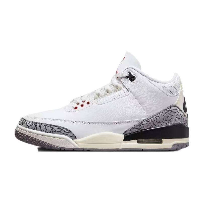 莆田靴工場国境を越えた直接供給 aj3 藤原ヒロシ ホワイトセメント ホワイトキャット クロワッサン 3 男女兼用カジュアルバスケットボールシューズ|undefined