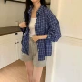 新款格子显瘦柔软衬衫