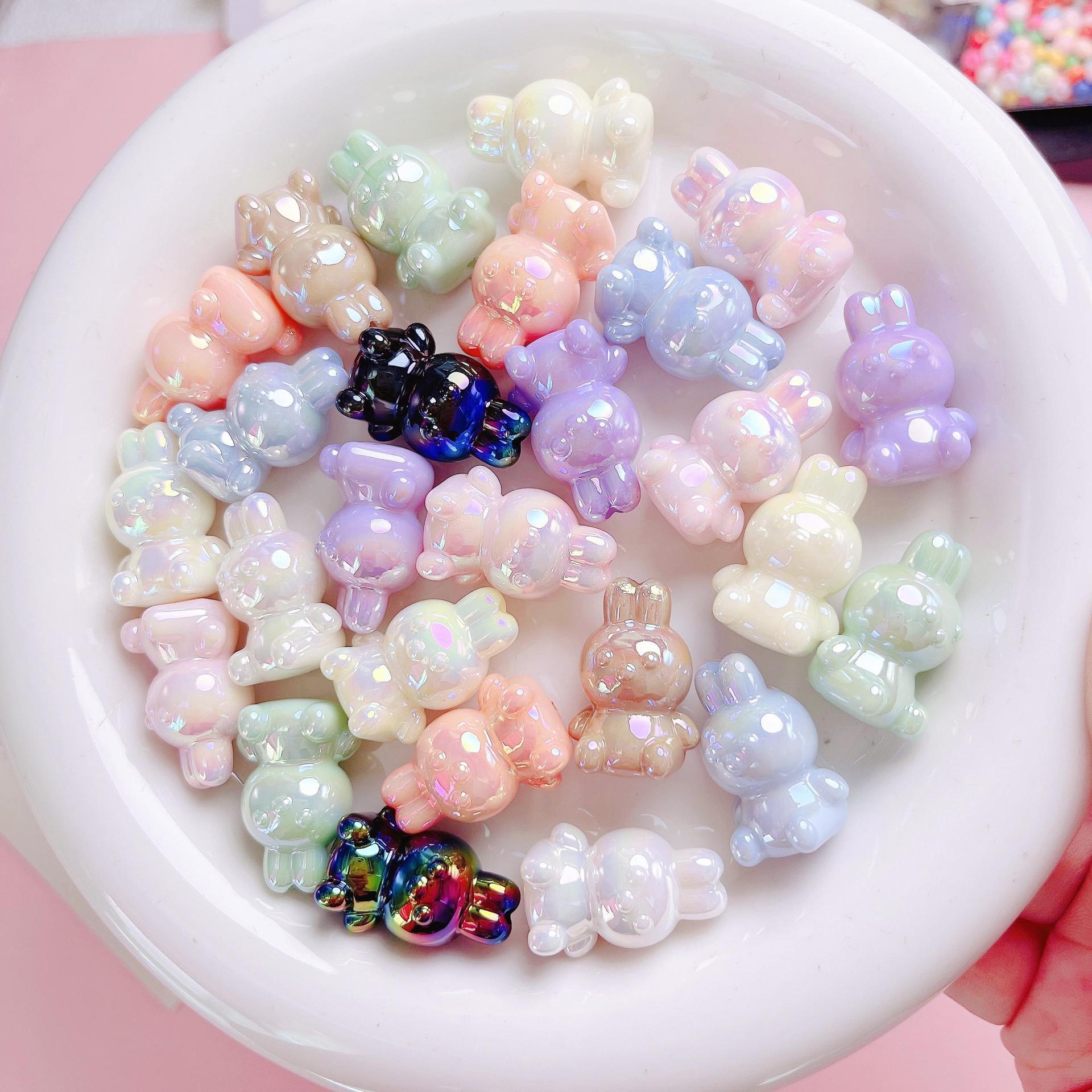 56g Weight Beads Jewelry Making Type Beaded, Mobile Phone Chain, Keychain Classification 10 PCS/Package Quantity Arylic Material Rabbit, Bag, Bunny Pattern All Seasons Season Cute, Vacation, Classic Style Style Beaded Craft 10 PCS/Package Arylic Rabbit Bag Bunny Beaded Mobile Phone Chain Keychain Beads 无