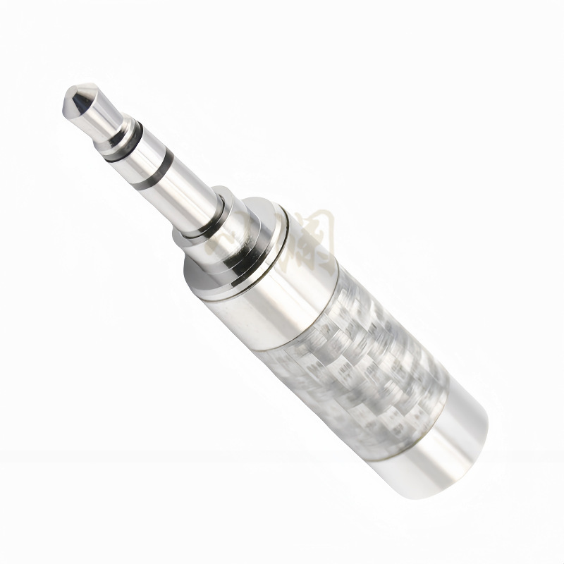Gold-plated stereo 3.5 earphone plug to record 3.5mm plug small three-core 3-section repair welding head 3.5 plug