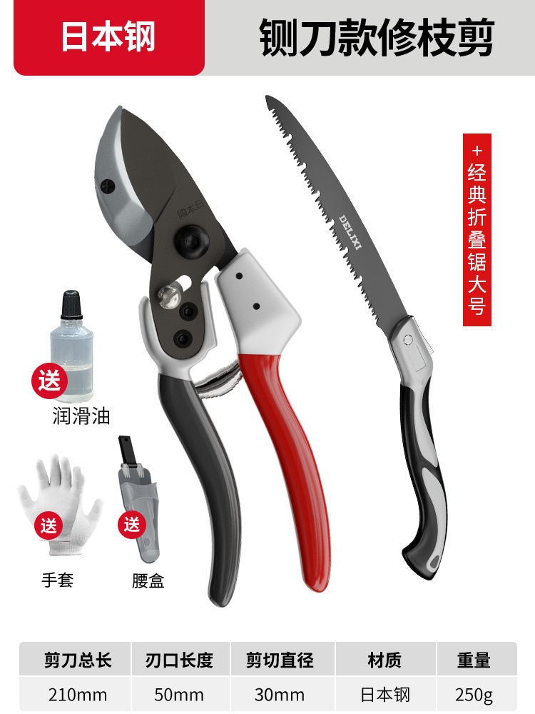 Tijeras de rama de fruta Yizili tijeras de jardín de primavera SK5 hoja de acero tijeras de jardinería doméstica tijeras de podar Bonsai de jardín al por mayor