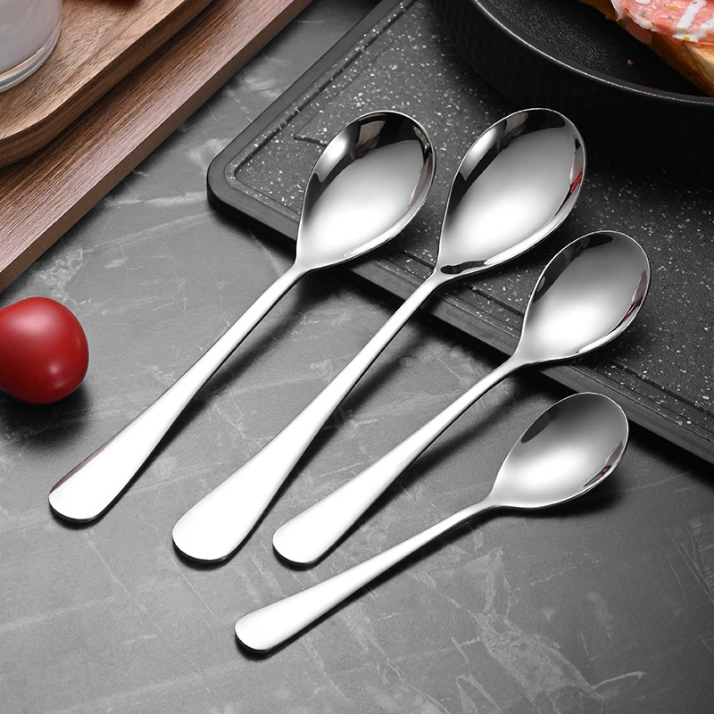 Ложка из нержавеющей стали 304 в форме капли, утолщенная овальная кофейная ложка, ложка для мороженого, ложка для перемешивания мороженого, маленькая ложка для сухого молока
