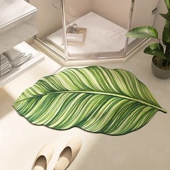 Ins清新緑植珪藻泥吸水マット浴室トイレ滑り止め速乾足マット入戸耐汚れドアマット