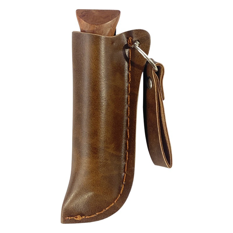 ARCSTG BC cuchillo de cena que acampa cuchillo plegable al aire libre que acampa cuchillo portátil cuchillo plegable mango de madera cuchillo de cocina cuchillo de bolsillo caso de cuero