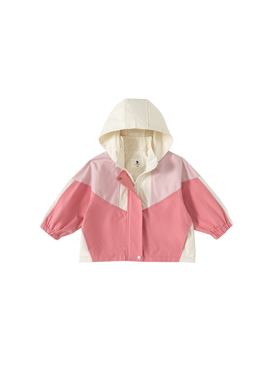 Youbao Chaqueta con capucha para niños Ropa para niños Primavera y otoño Chaquetas nuevas para niñas Chaqueta de punto superior a juego de color occidental para bebés