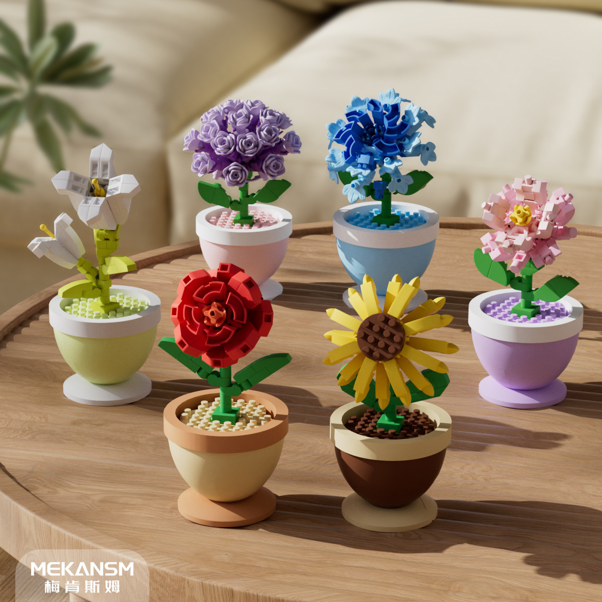Compatible con flores eternos en macetas de girasol de rosa de Lego, adornos de bloques de construcción, juguetes educativos para niños, regalos para niñas