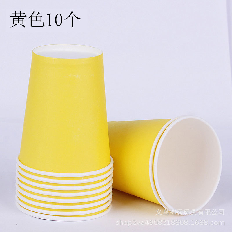 Colorido 10 tazas de papel materiales hechos a mano de jardín de infantes tazas de papel engrosadas arte materiales de bricolaje hechos a mano