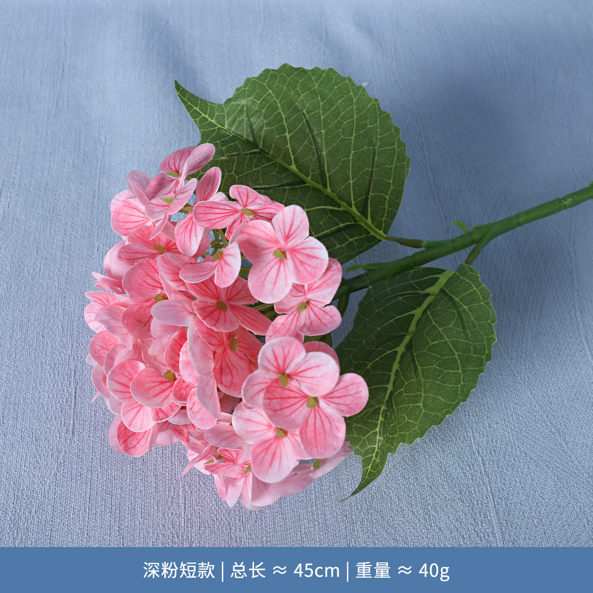Sensación de la mano hortensias boda simulación flor rosa piruleta roja hortensias sala de bodas pared de flores hileras de flores flores flores falsas