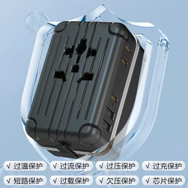 Universal Travel Adapter for International Use, Multi-Country Portable Charger with Usb, Compatible with Uk and Eu Standards