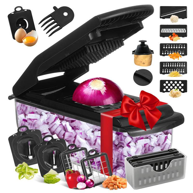 クロスボーダー Amazon 新しい 18pc 多機能野菜カッター シュレッダー キッチン ダイシング ポテト シュレッダー|undefined