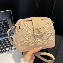 刺绣小包包女包跨境2025新款欧美时尚夹口女士单肩斜挎贝壳包女包