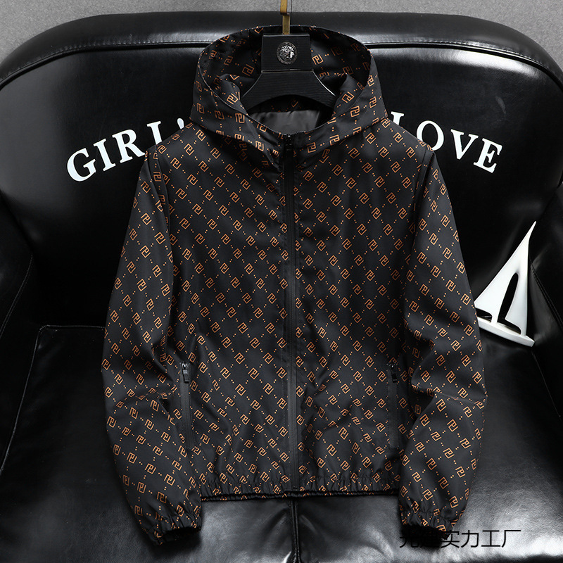 Cross-Border Export Men's Casual Jacket Youth Thin Jacket Spring and Summer Hooded 2025 Spring New Tops