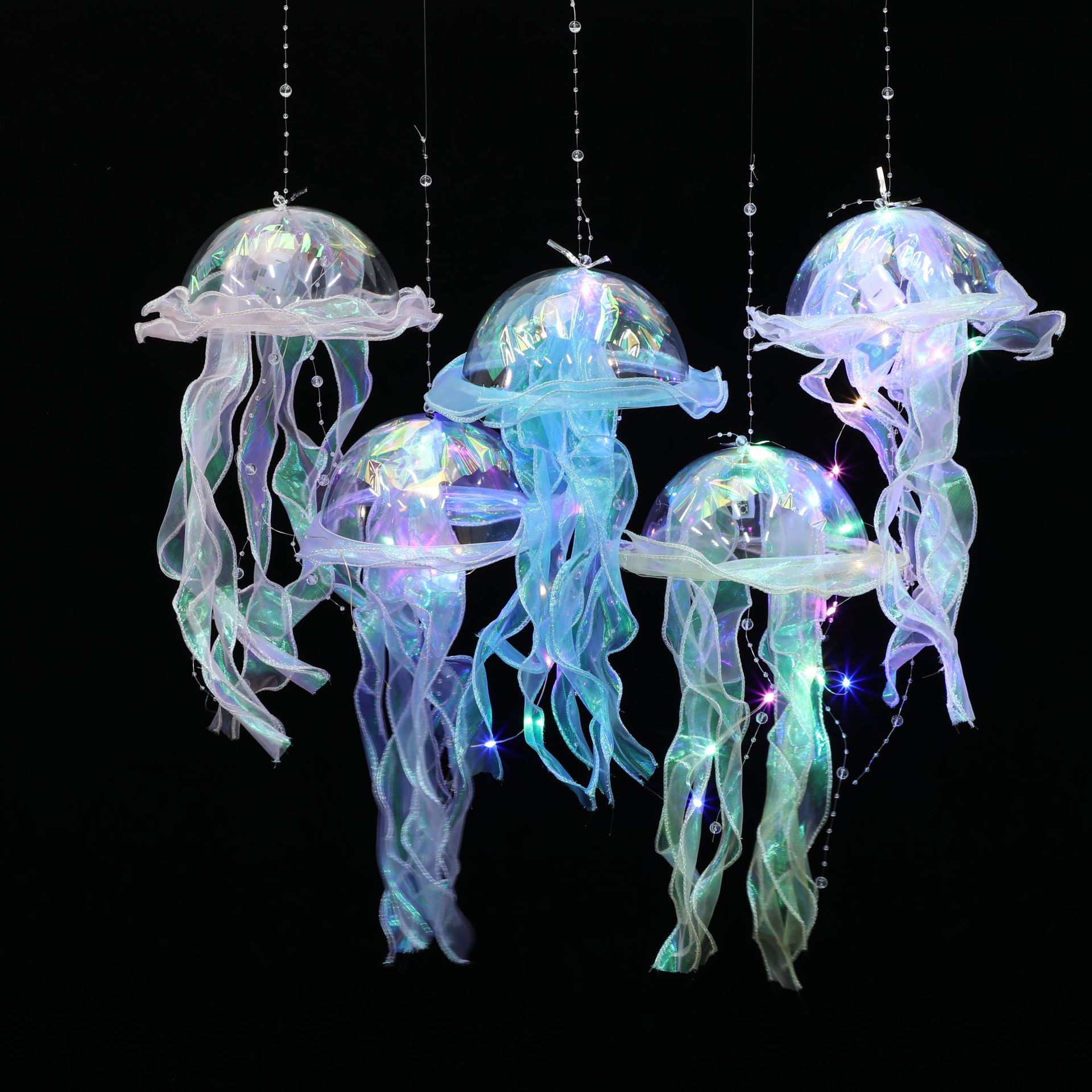 Internet celebrity glowing jellyfish lantern finished street stall…