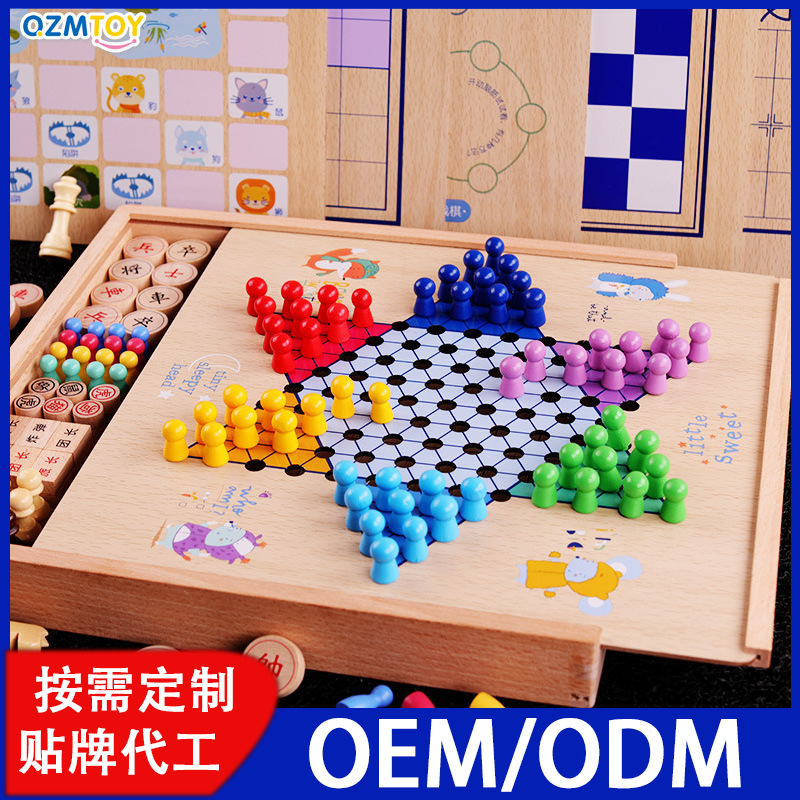 27-in-1 Multifunctional Game Chess, Backgammon, Go, Military Chess, Battle, Parent-Child Interactive Board Game Toy, Educational