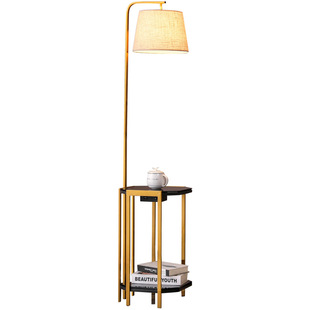 Nordic wireless charging floor lamp coffee table living room bedroom bedside lamp creative American simple light luxury vertical table lamp