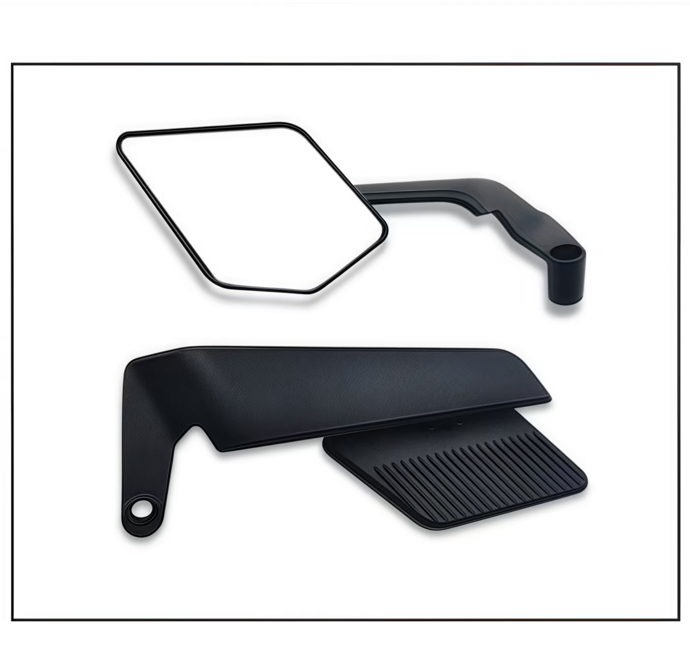 General Motorcycle Accessories Modified Fixed Wing Rearview Mirror Street Car Sports Car Aluminum Alloy Colorful Reflector Reversing Mirror