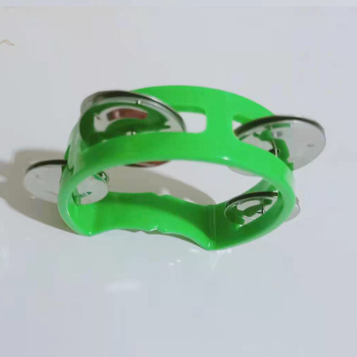 Tambourine ring single row plastic bell ring early education teaching aids Orff children's musical instrument school teaching aids bell ring four bell rings