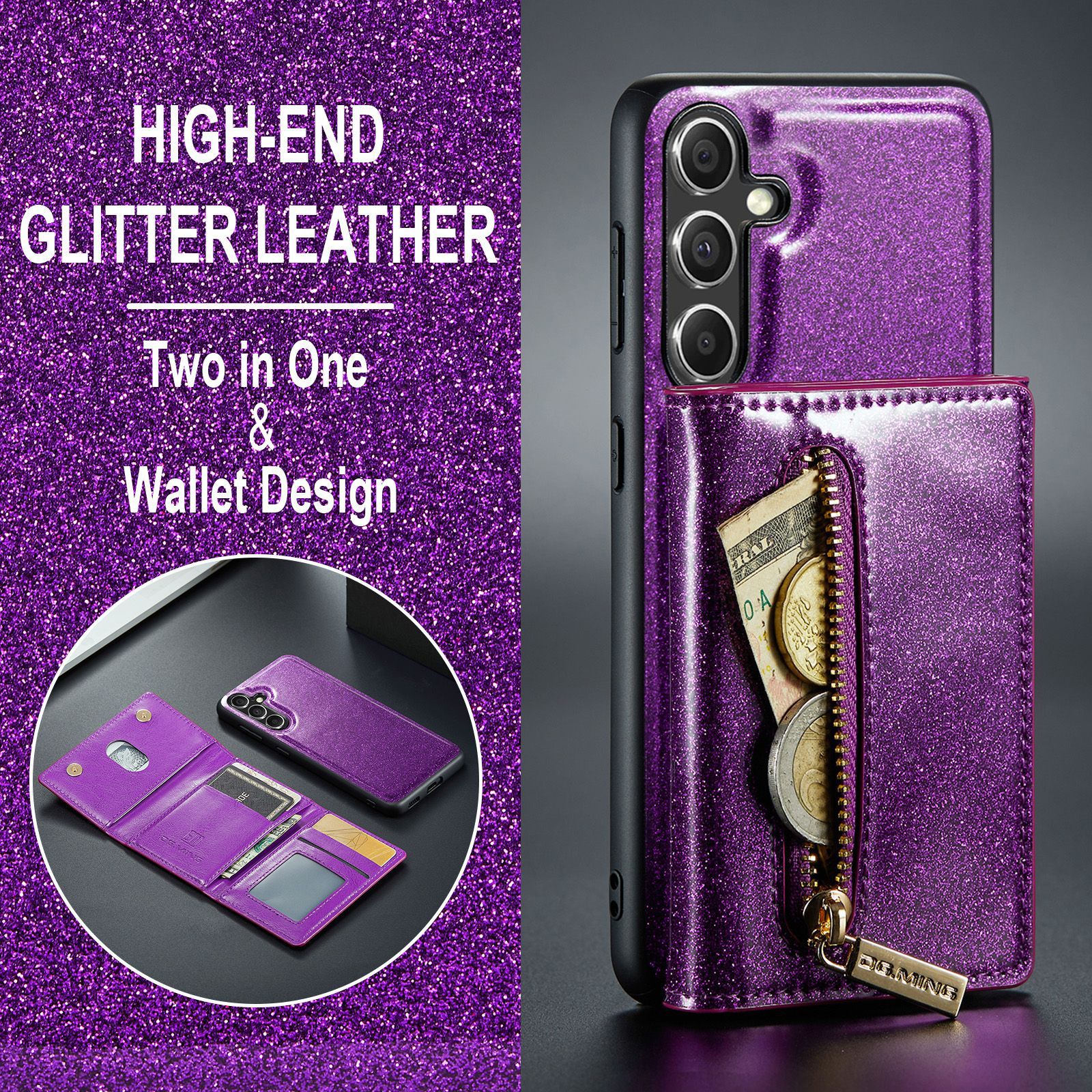 M3 per Samsung S20 FE due in uno borsa per schede flash custodia per cellulare S20 FE custodia protettiva con cerniera magnetica_voghion.com