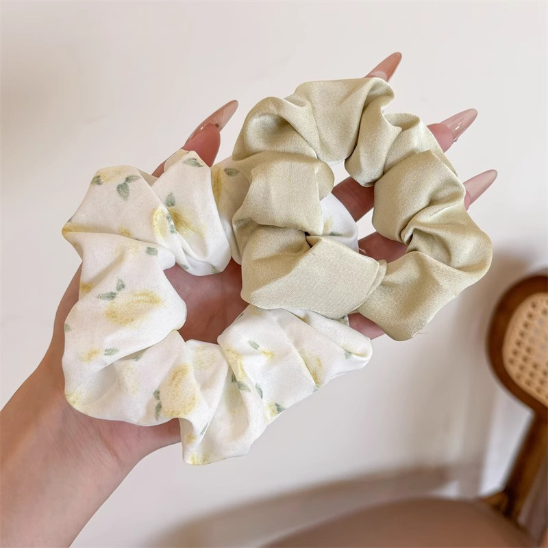 Temperamento floral intestino grueso anillo para el cabello bola femenina cabeza cuerda dulce cola de caballo cuerda para el cabello banda de goma de alta calidad accesorios para el cabello al por mayor