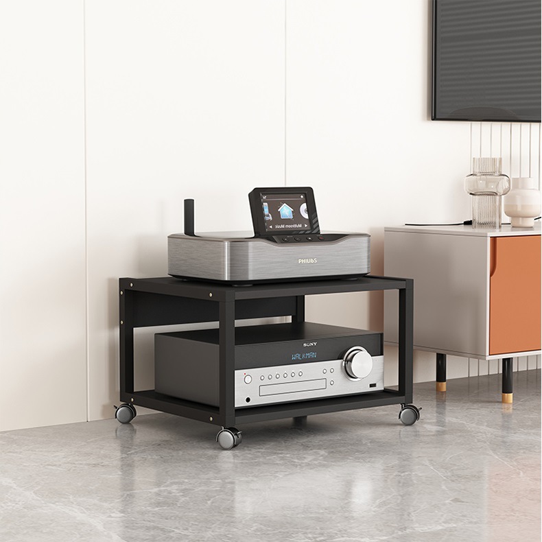 Home Living Room Multi-Layer Amplifier Cabinet Mobile Speaker Stand Mixer Home Theater Storage Bracket Rack