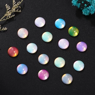 新款平底摩卡钻半球水晶玻璃美甲饰品 diy幻彩色可穿戴甲装饰品