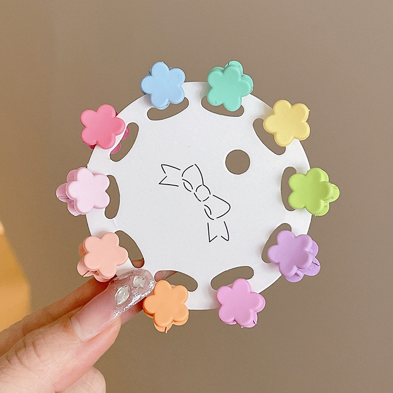 Mini flor de color clip de agarre pequeño hembra dulce niño trenzado horquilla linda princesa horquilla flequillo lateral tocado