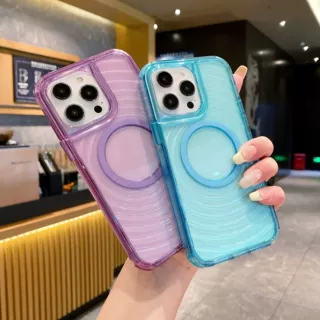 TPU+PC二合一波漾壳适用iPhone16151413promax全色渐变防摔保护套
