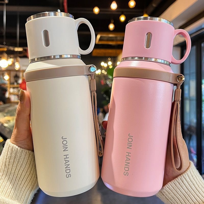 316 tazas de acero inoxidable de alta capacidad de hervidor deportivo de oficina de alto valor para hombres tazas de agua portátiles cubiertas de tazón