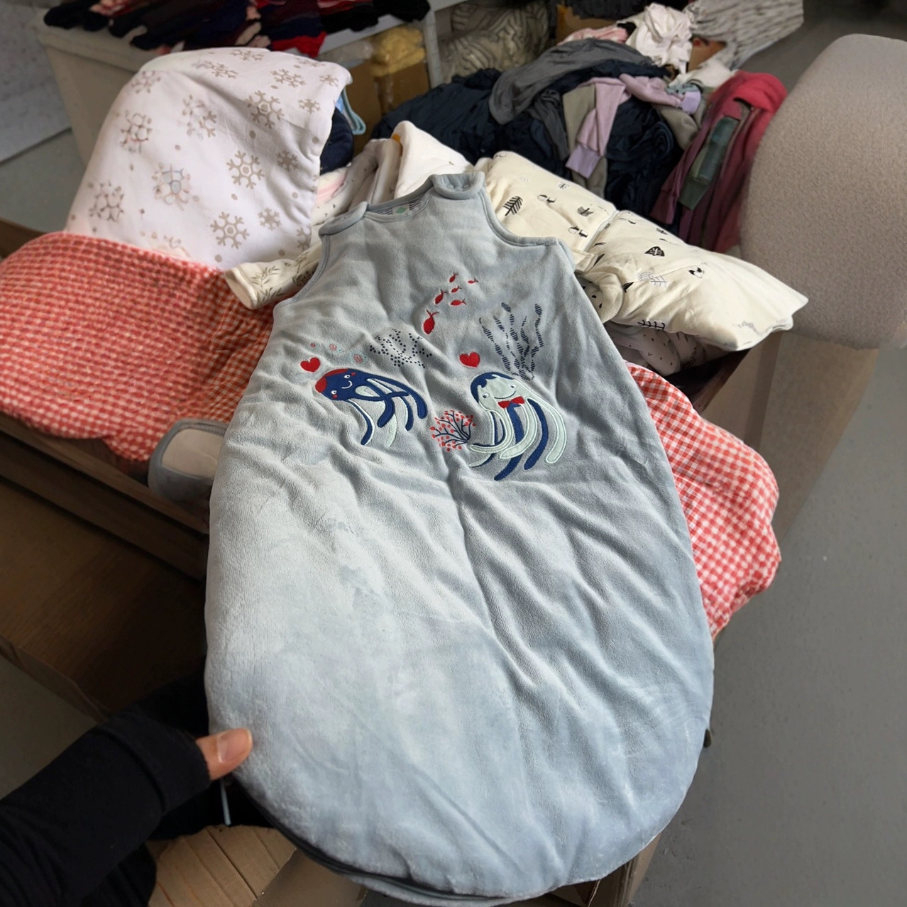 Disney klA BL C muchas marcas de exportación chaleco envuelto en los pies bolsas de dormir cubiertas chaleco de algodón mangas