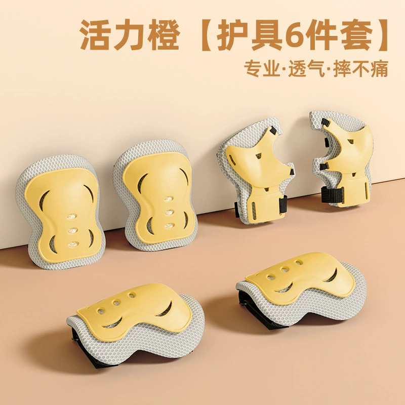 Protector de patinaje sobre ruedas para niños al por mayor, protector de patineta de bicicleta de equilibrio, rodilleras de patinaje, coderas, casco de bicicleta, juego de seis o siete piezas