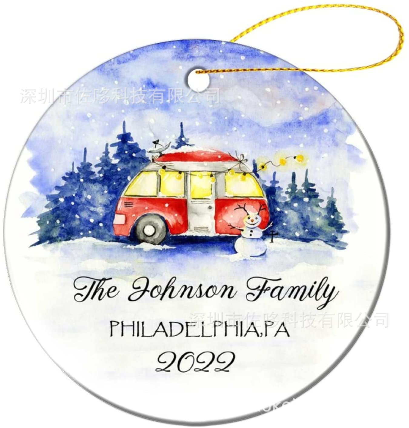 陶瓷圣诞装饰品 2021 | 宝贝在路上饰品| 2021 年圣诞怀孕装饰品.