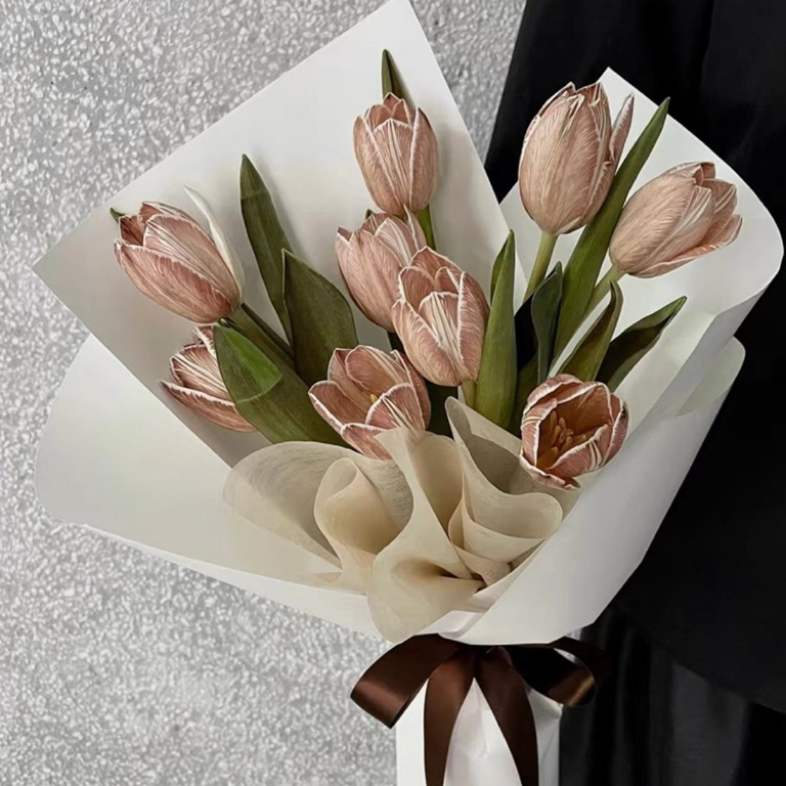 Lizhiran 50*50 color sólido impermeable engrosada ouya bolsa de papel de flores ramo de papel material de embalaje