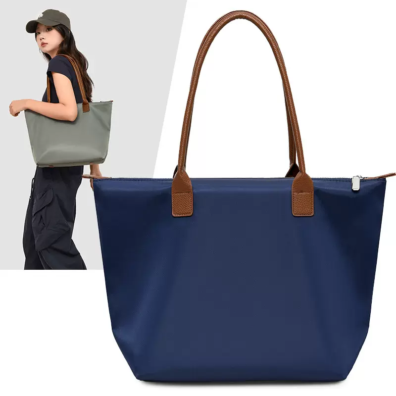 定制外贸时尚简约托特包女大容量高级感复古单肩包休闲运动女包包