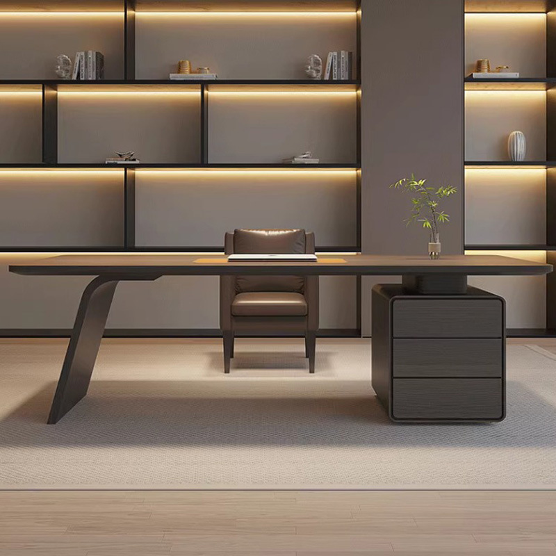 Italian minimalist solid wood desk home living room study desk…