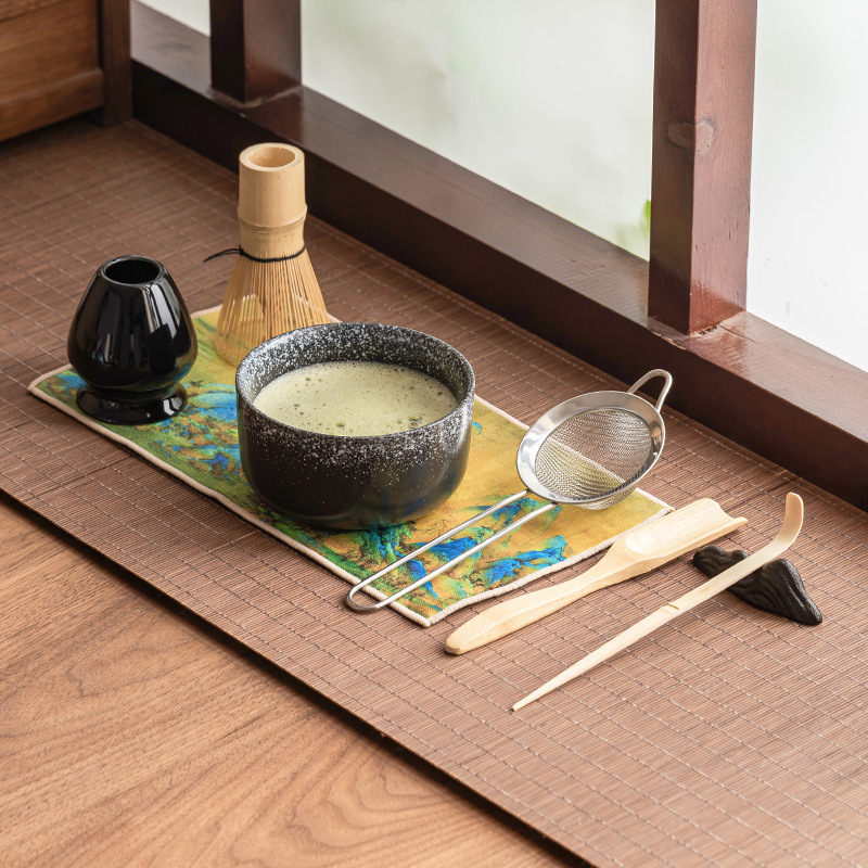 Baebonli matcha tazón japonés ordenar taza matcha tazón matcha polvo de matcha agitador de maceta herramientas de matcha