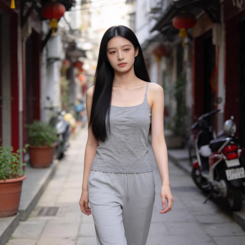 New Slim-Fit U-Neck Top for Spring and Summer, Camisole Vest, Factory-Made Modal Women's Custom Solid Color New Slim-Fit U-Neck Top for Spring and Summer, Camisole Vest, Factory-Made Modal Women's Custom Solid Color