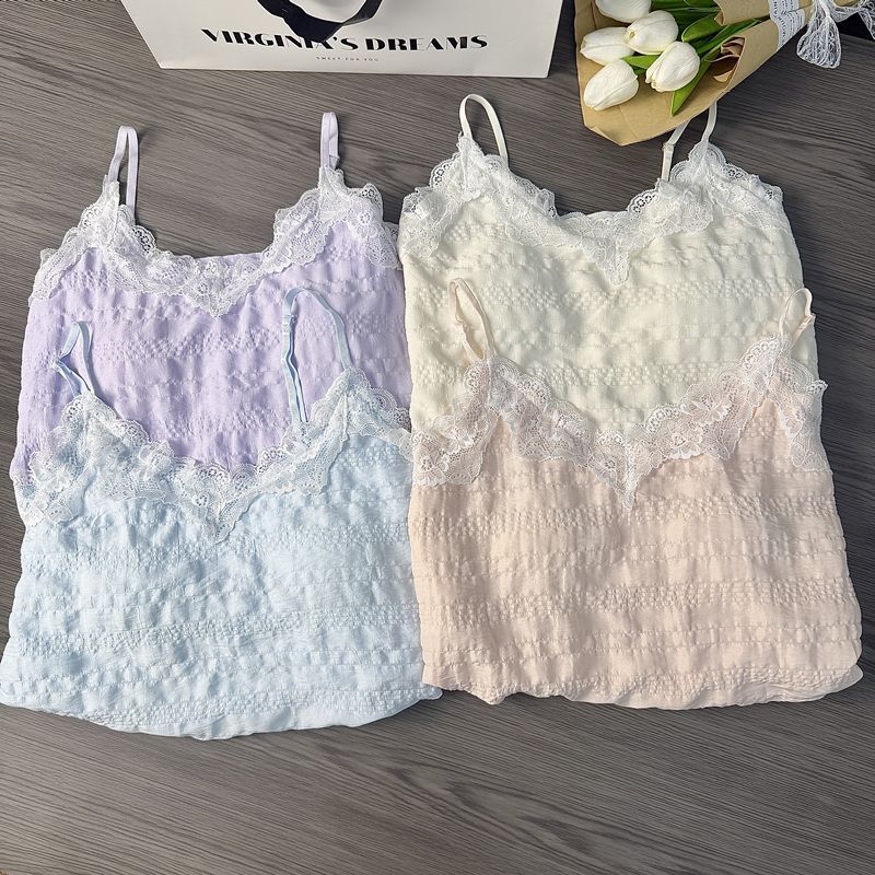 Nuevos pijamas transfronterizos con cojín de pecho mujeres nubes de verano de algodón con pantalones cortos dulces y lindos juegos de ropa para el hogar
