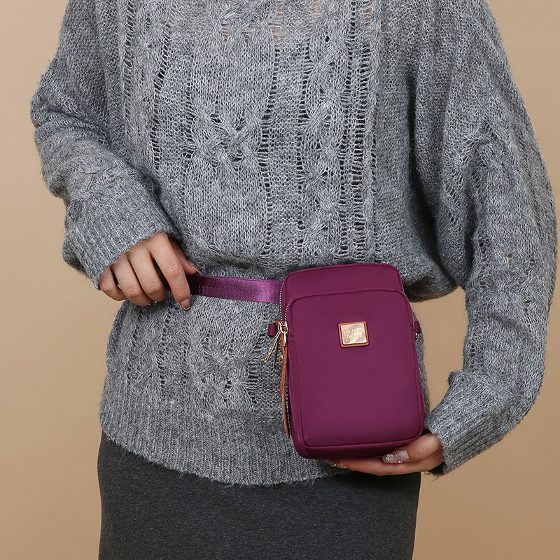 Bolso mini móvil de moda portátil al aire libre bolso de cambio de compras simple y ligero bolso de cintura casual multifuncional