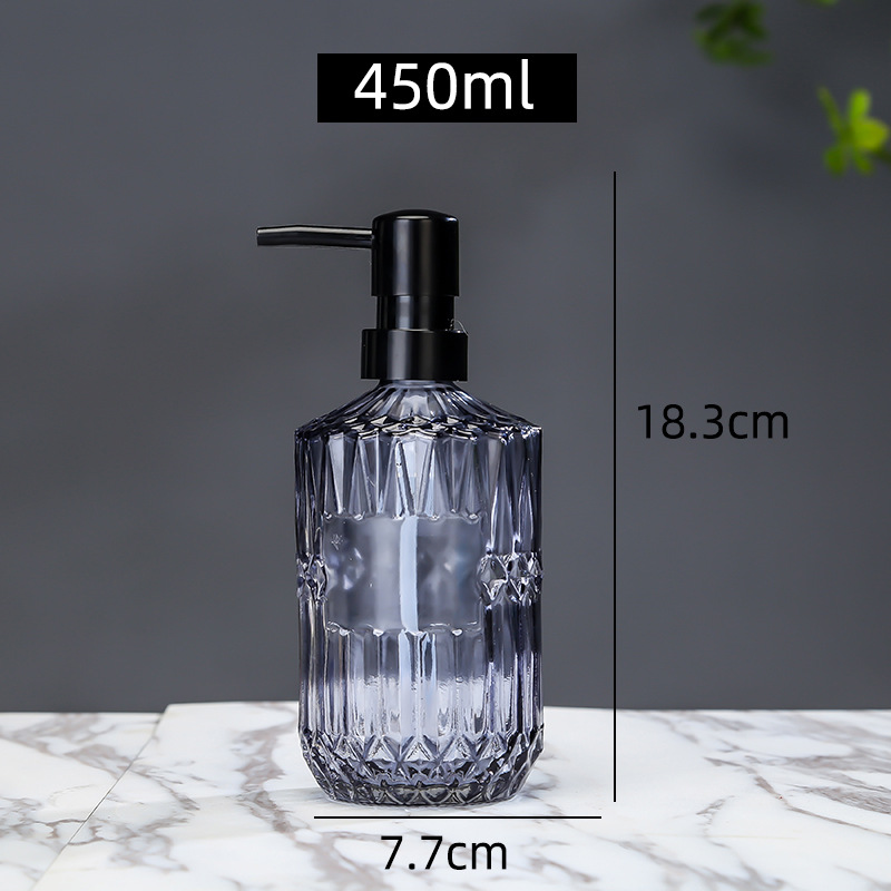 Nordic ins Hotel baño ducha gel sub-botella loción botella de prensa baño desinfectante de manos botella de vidrio al por mayor