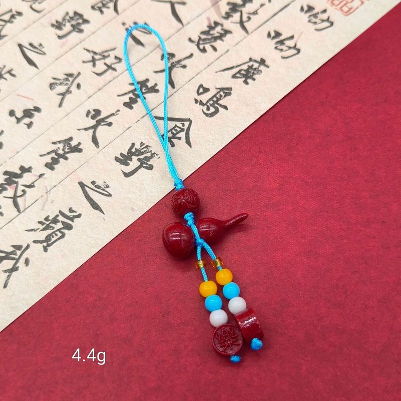 高含量朱砂紫金砂平安扣福袋招财猫莲花佛公手机链钥匙扣批发|undefined