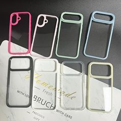 苹果17pro宽边凹槽壳 iphone15/16PM糖果色奶油胶滴胶素材手机壳
