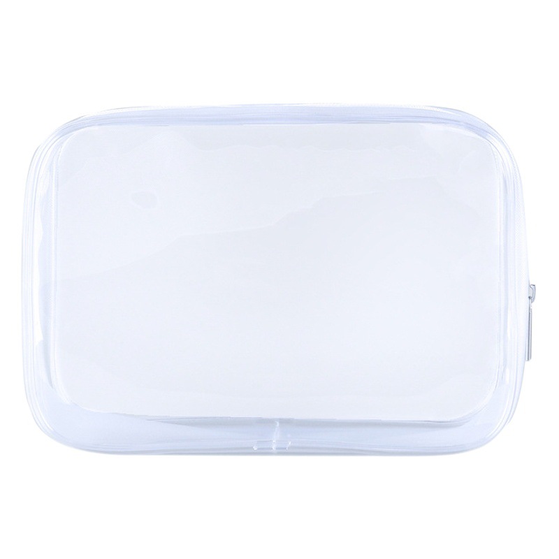 Bolsa de cosméticos de PVC bolsa de lavado tamaño pequeño transparente impermeable cremallera esmerilada bolsa de almacenamiento portátil de viaje conjunto de cuatro piezas al por mayor