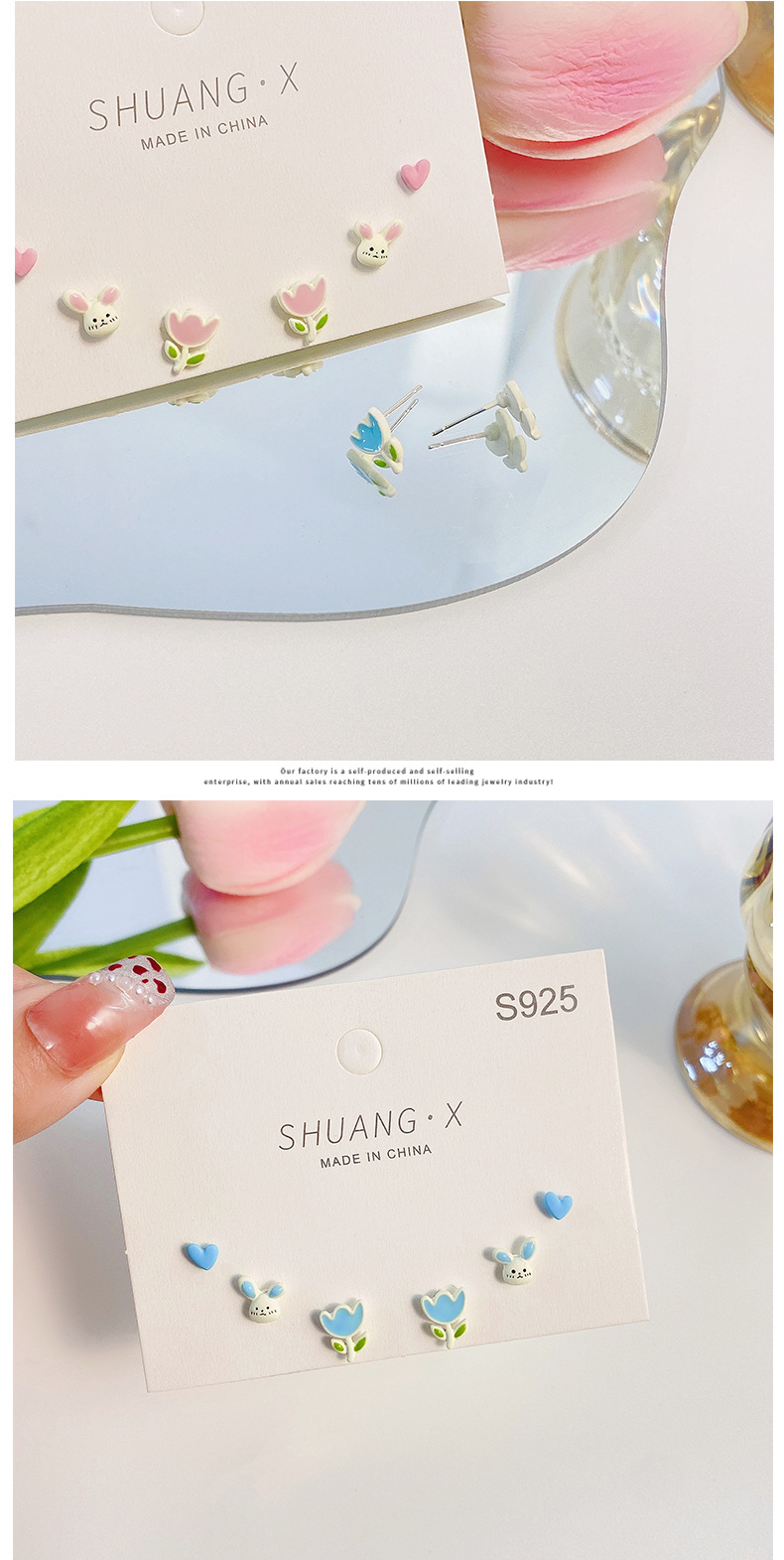 Fashion Heart Shape Alloy Spray Paint Womenu0027S Ear Studs 1 Set