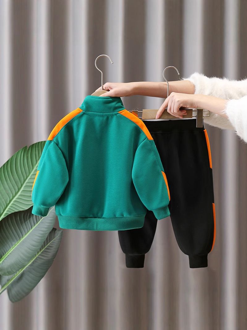 7652 Traje de niño Primavera y otoño 2025 Nuevo estilo de primavera para niños Deportes Hermoso traje de dos piezas Ropa de bebé Casual