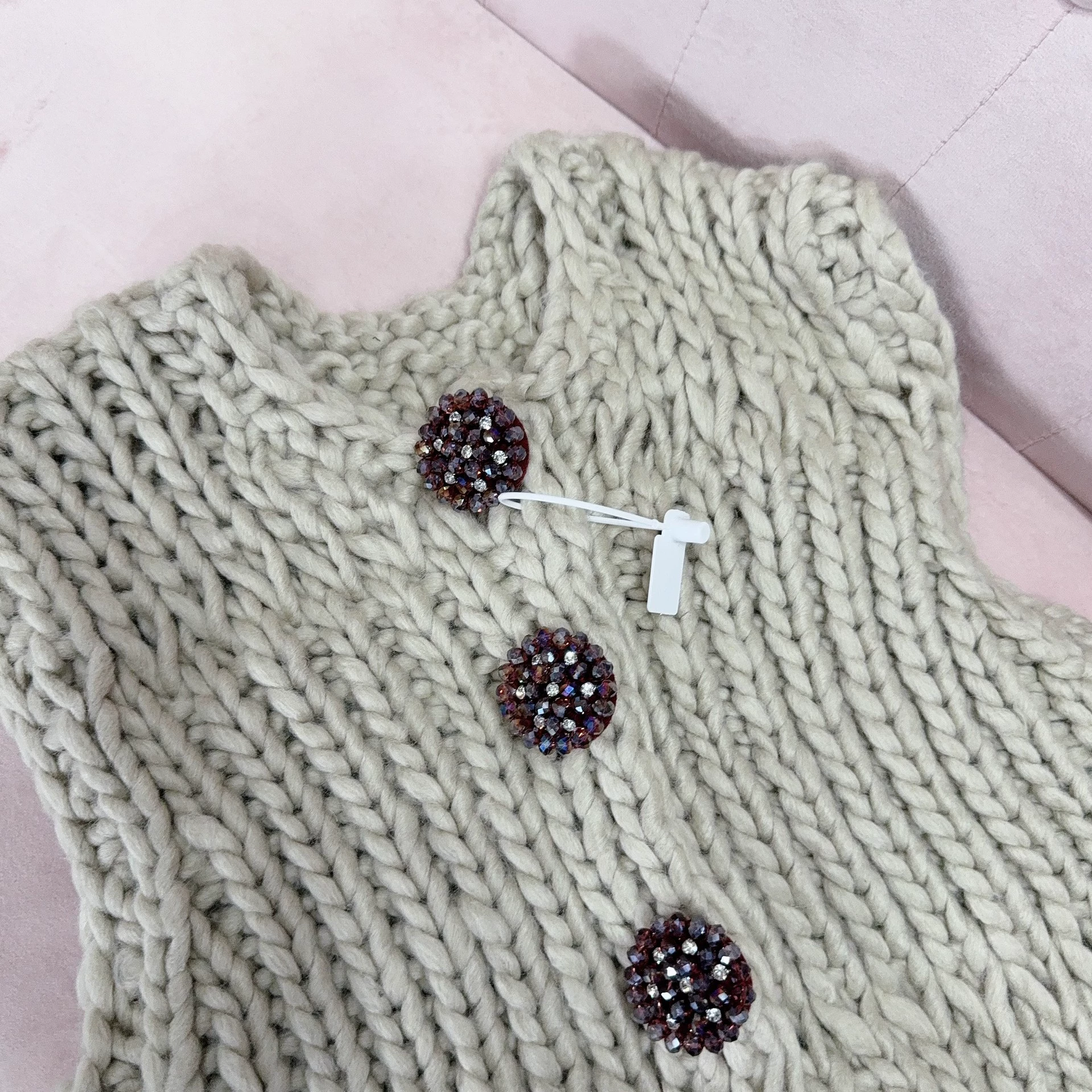 «Qempel» мериносовая шерсть handmade толстый стык жилет жилет топ