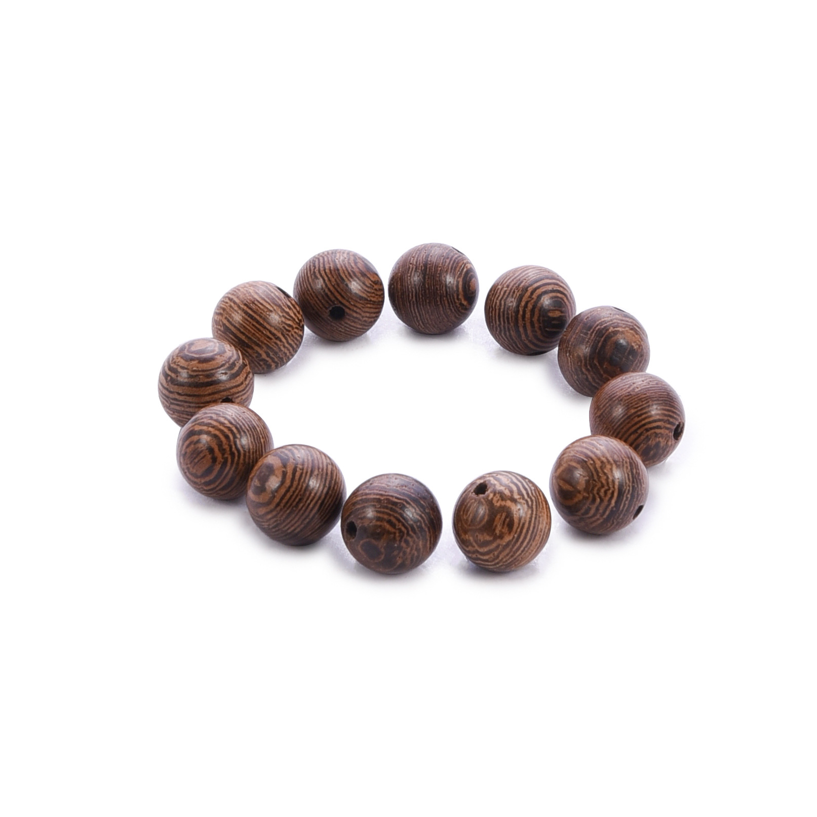 Circle, Environmental Protection Design DIY Ornament Accessories Natural Door Frame Round Beads Perforated Scattered Beads Wooden Perforated Beads Bracelet String Beads Materials