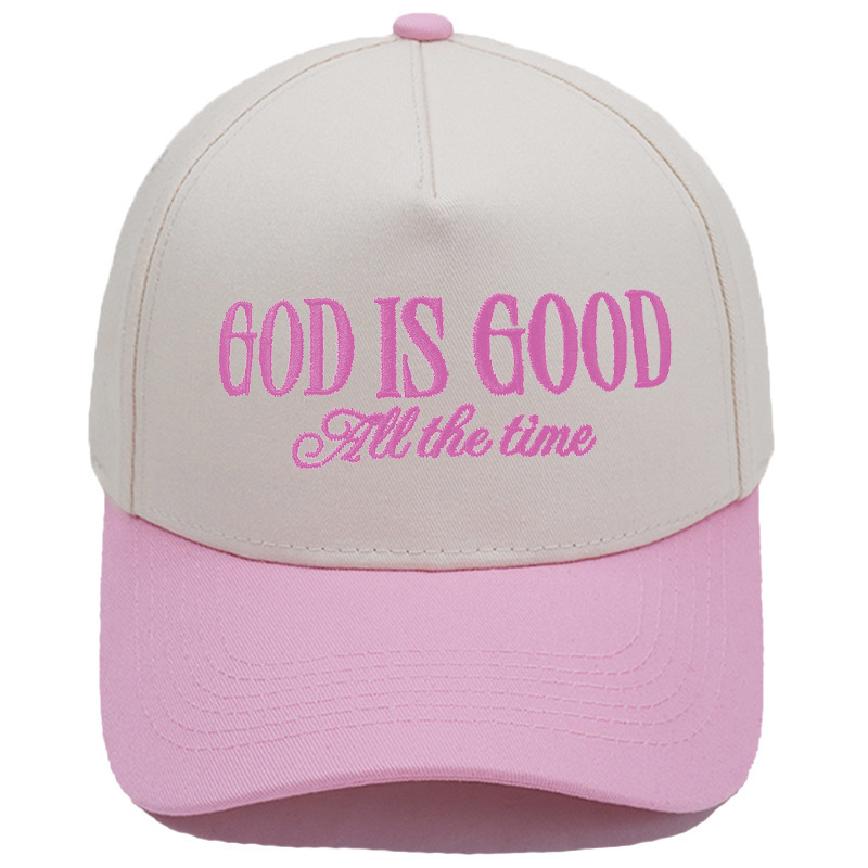 亚马逊GOD IS GOOD刺绣卡车司机帽拼色复古棒球帽欧美男女休闲帽|undefined
